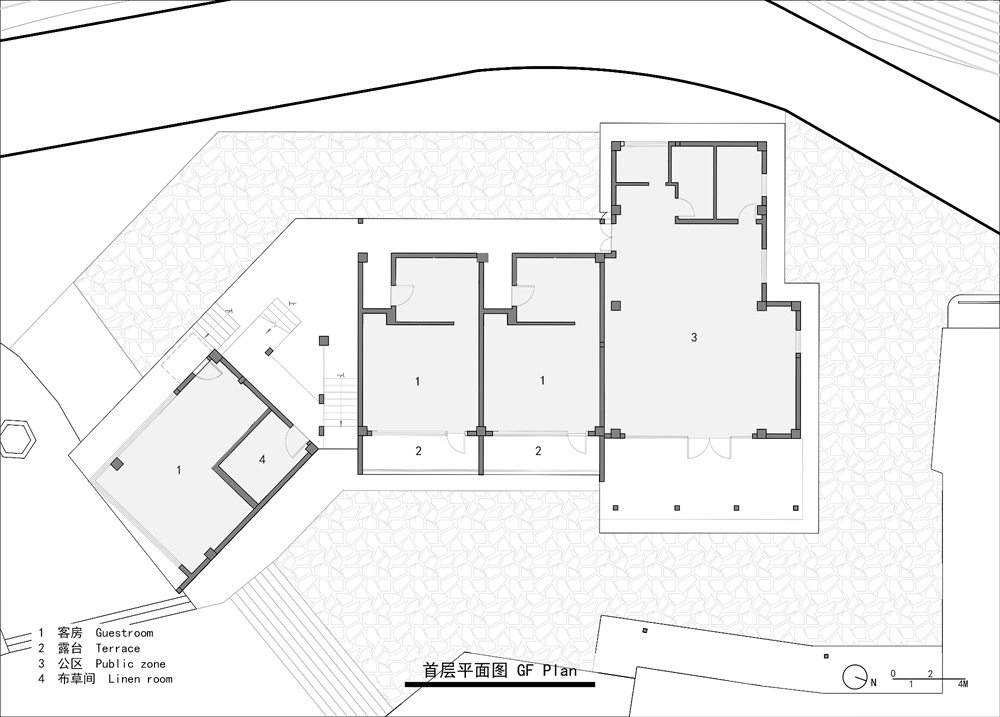 元白民宿西区首层平面图 1st floor plan of Yanbai B & B west area.jpg